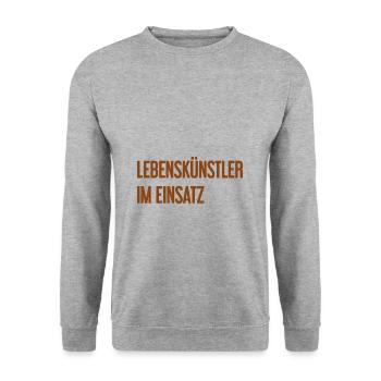 Artists of life in action - Unisex Sweatshirt - salt & pepper - Front - Alina (178cm) & Michal (187cm)