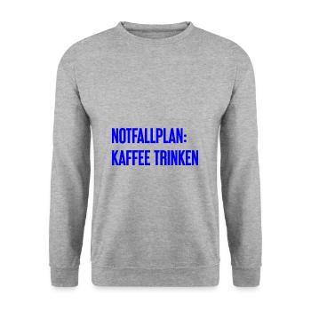 Coffee Contingency Plan - Unisex Sweatshirt - salt & pepper - Front - Alina (178cm) & Michal (187cm)