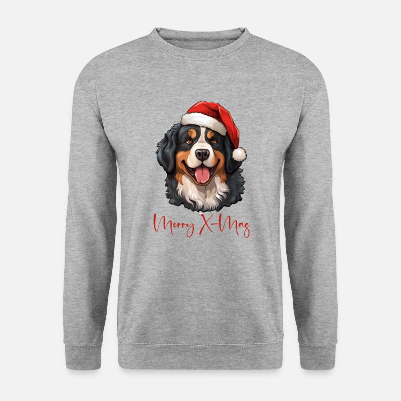 Berner Sennenhund - Unisex Pullover - Weißgrau meliert