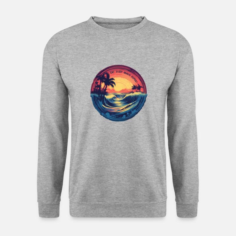 Strand - Unisex Pullover - Weißgrau meliert