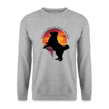 Bouvier bernois - Sweat-shirt Unisexe - gris chiné - Devant - Alina (178cm) & Michal (187cm)