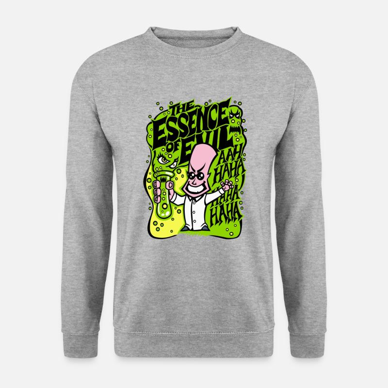 Lustiger verrückter Wissenschaftler - Unisex Pullover - Weißgrau meliert