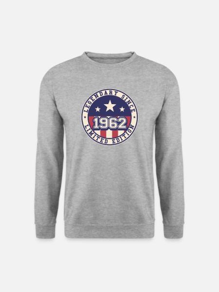 Legendary Since 1962 60. Geburtstag - Unisex Pullover - Weißgrau meliert