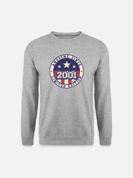 Awesome Since 2001 21st Birthday - Unisex Sweatshirt - salt & pepper