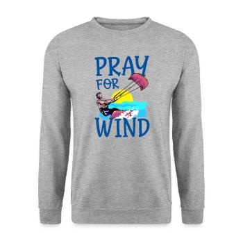 Kitesurfer Priez pour le kitesurf éolien - Sweat-shirt Unisexe - gris chiné - Devant - Alina (178cm) & Michal (187cm)
