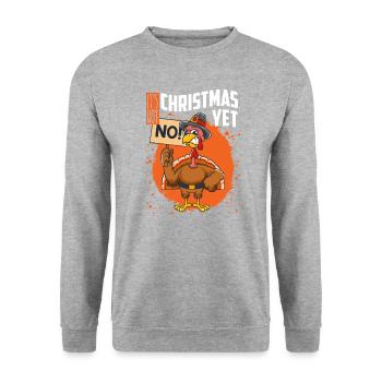 It's Not Christmas Yet Funny Thanksgiving - Unisex Sweatshirt - salt & pepper - Front - Alina (178cm) & Michal (187cm)