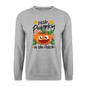 Little Pumpkin In The Patch Halloween - Unisex Sweatshirt - salt & pepper - Front - Alina (178cm) & Michal (187cm)