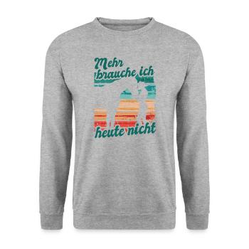 Reiterin Reiten Mehr Brauche Ich Heute Nicht - Unisex Pullover - Weißgrau meliert - Vorne - Alina (178cm) & Michal (187cm)