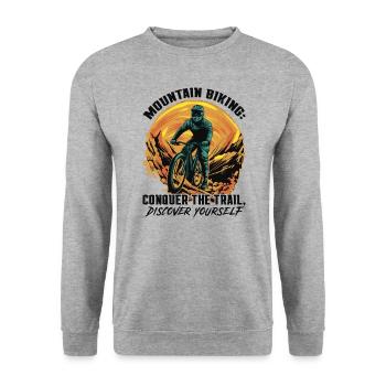 VTT VTT Descente VTT - Sweat-shirt Unisexe - gris chiné - Devant - Alina (178cm) & Michal (187cm)