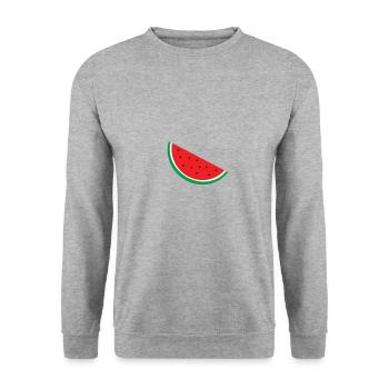 Watermelon - Unisex Pullover - Weißgrau meliert - Vorne - Alina (178cm) & Michal (187cm)