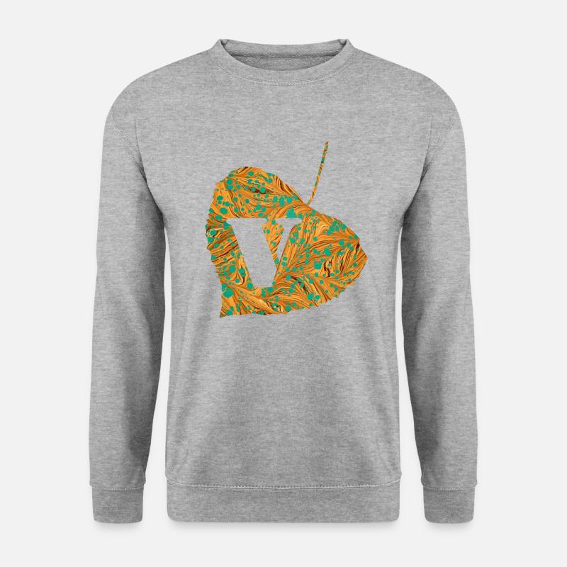 blatt e 95 v - Unisex Pullover - Weißgrau meliert