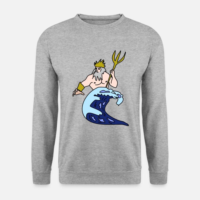 Sternzeichen Wassermann - Unisex Pullover - Weißgrau meliert