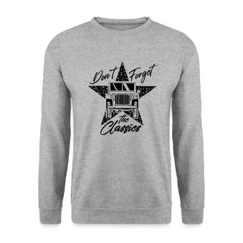 Don't Forget Classics: Legendary 4x4 - Unisex Sweatshirt - salt & pepper - Front - Alina (178cm) & Michal (187cm)