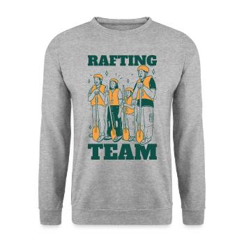 Tenue d’équipe de rafting pour les équipes de navigation de plaisance en montagne - Sweat-shirt Unisexe - gris chiné - Devant - Alina (178cm) & Michal (187cm)