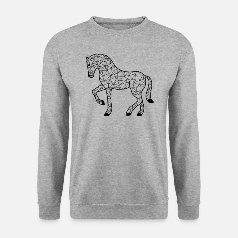Horsee GeomeTRIX - Unisex Pullover - Weißgrau meliert