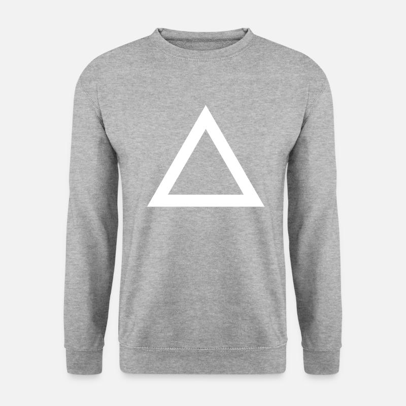 Dreieck - Unisex Pullover - Weißgrau meliert
