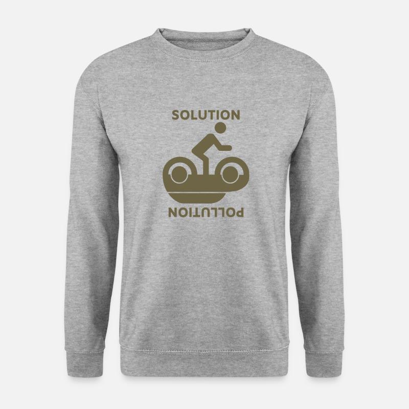 Pensée environnementale (solution pollution) - Sweat-shirt Unisexe - gris chiné