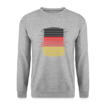 Germany Flag German Flag Used Look Home - Unisex Sweatshirt - salt & pepper - Front - Alina (178cm) & Michal (187cm)