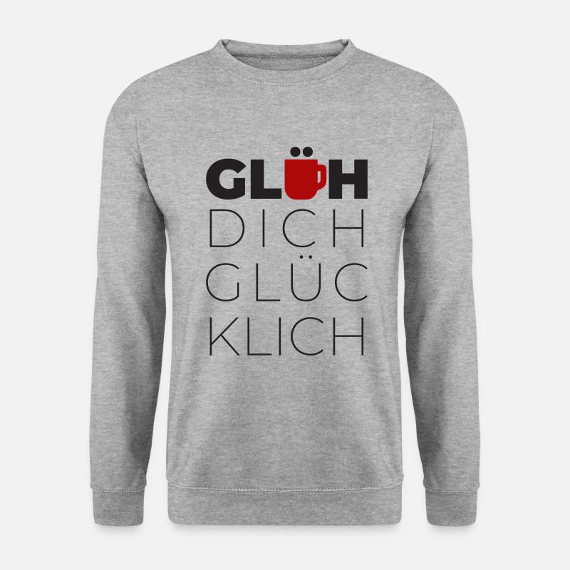 Glühwein - Unisex Pullover - Weißgrau meliert