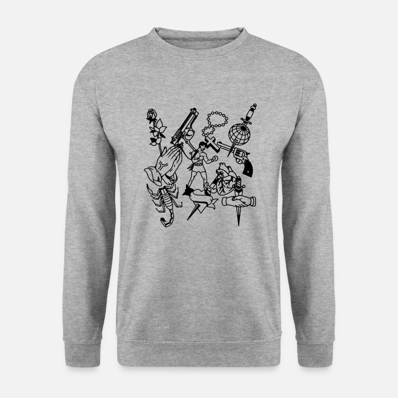 STADT - Unisex Pullover - Weißgrau meliert