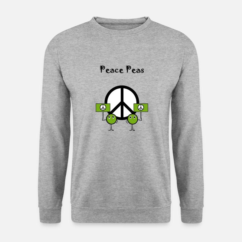 Peace peas - Unisex Pullover - Weißgrau meliert