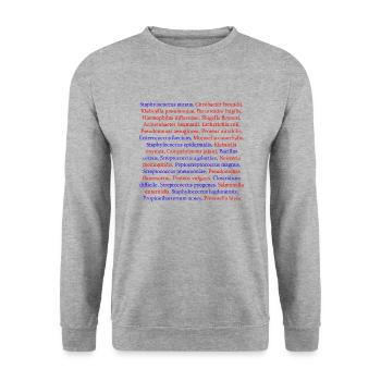 Liste des bactéries - Sweat-shirt Unisexe - gris chiné - Devant - Alina (178cm) & Michal (187cm)