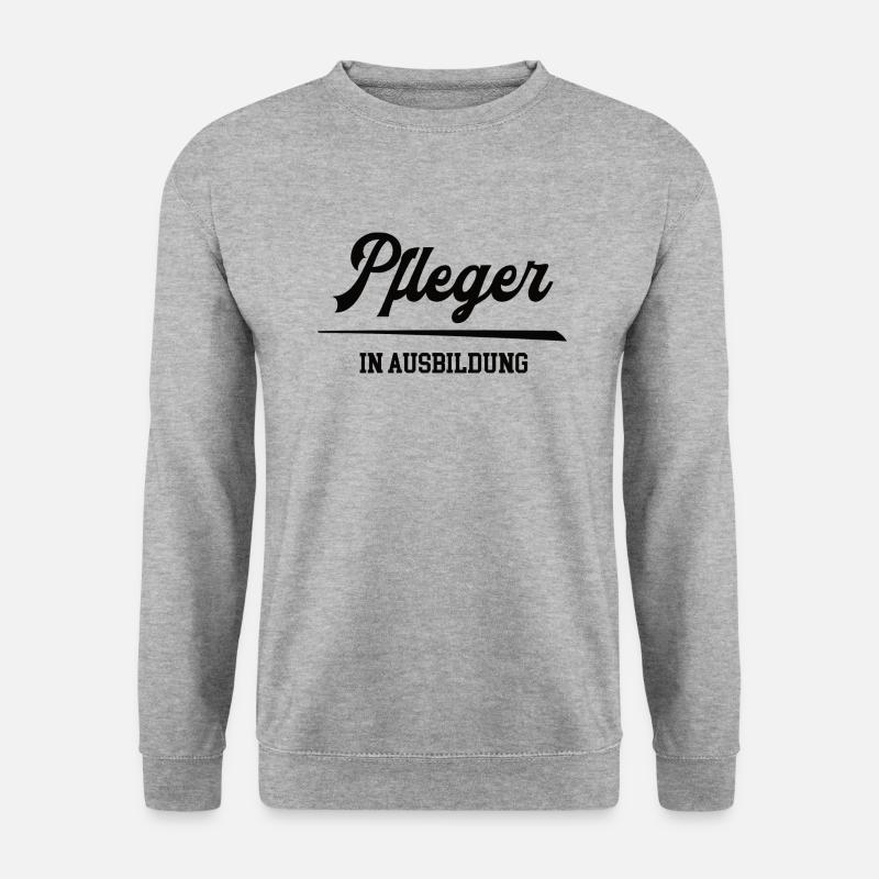 Pfleger Ausbildung Pflegefachmann Azubi in Pflege - Unisex Pullover - Weißgrau meliert