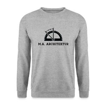 Bachelor Architektur Master of Architecture MA - Unisex Pullover - Weißgrau meliert - Vorne - Alina (178cm) & Michal (187cm)
