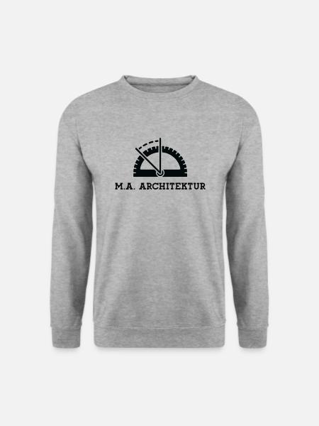 Bachelor Architektur Master of Architecture MA - Unisex Pullover - Weißgrau meliert