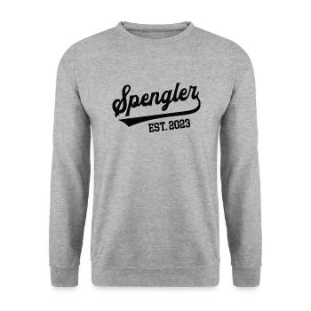 Spengler 2023 Meister Ausbildung Klempner Handwerk - Unisex Pullover - Weißgrau meliert - Vorne - Alina (178cm) & Michal (187cm)