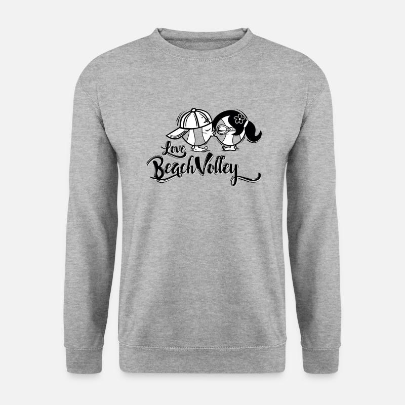 Beach Volley - Unisex Pullover - Weißgrau meliert