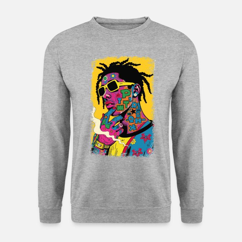 Urban Style 2 - Unisex Pullover - Weißgrau meliert