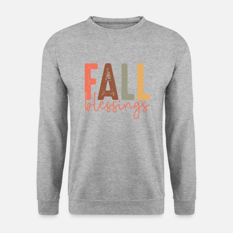 Herbst-Segnungen - Unisex Pullover - Weißgrau meliert