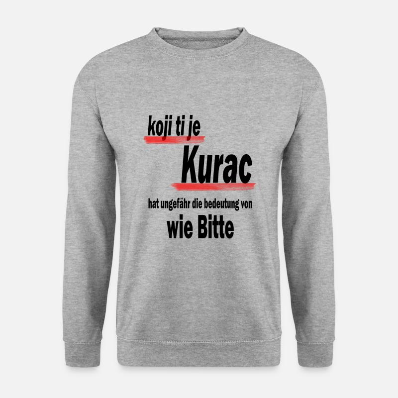 koji kurac - Unisex Pullover - Weißgrau meliert