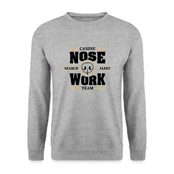 NOSE WORK Team Search Dog Nose Work Dogs Dog - Unisex Sweatshirt - salt & pepper - Front - Alina (178cm) & Michal (187cm)