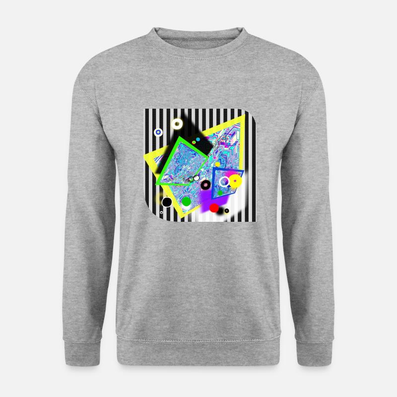 Buntes Leben - Unisex Pullover - Weißgrau meliert
