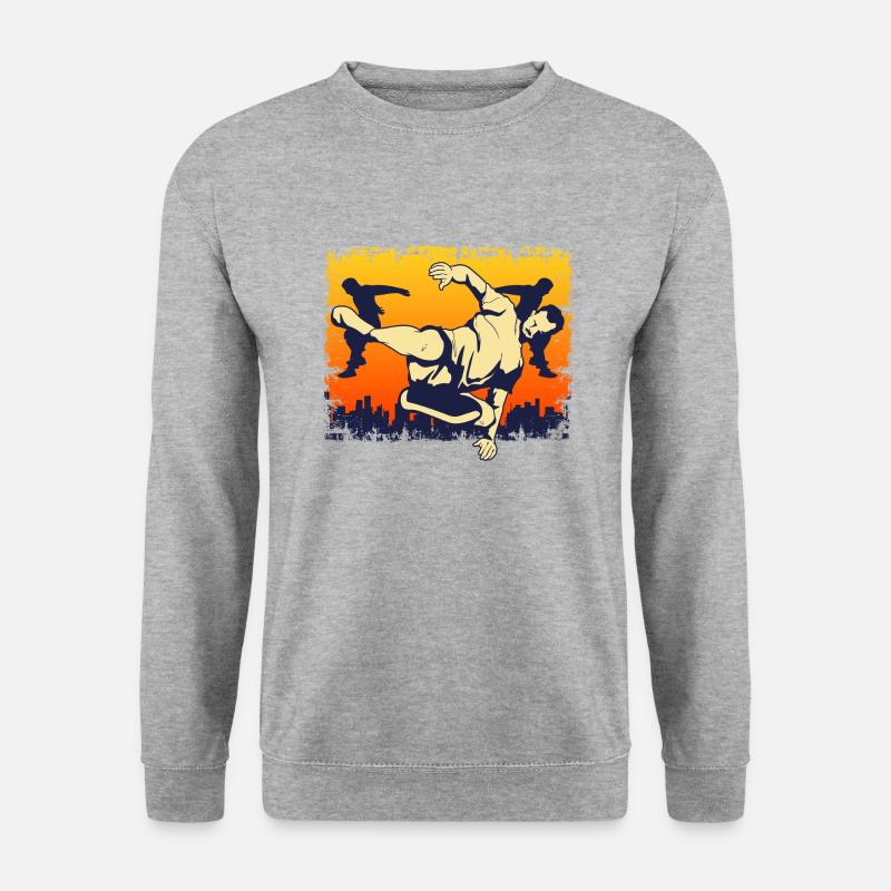 Freerunning Freerunner Parkour - Unisex Pullover - Weißgrau meliert
