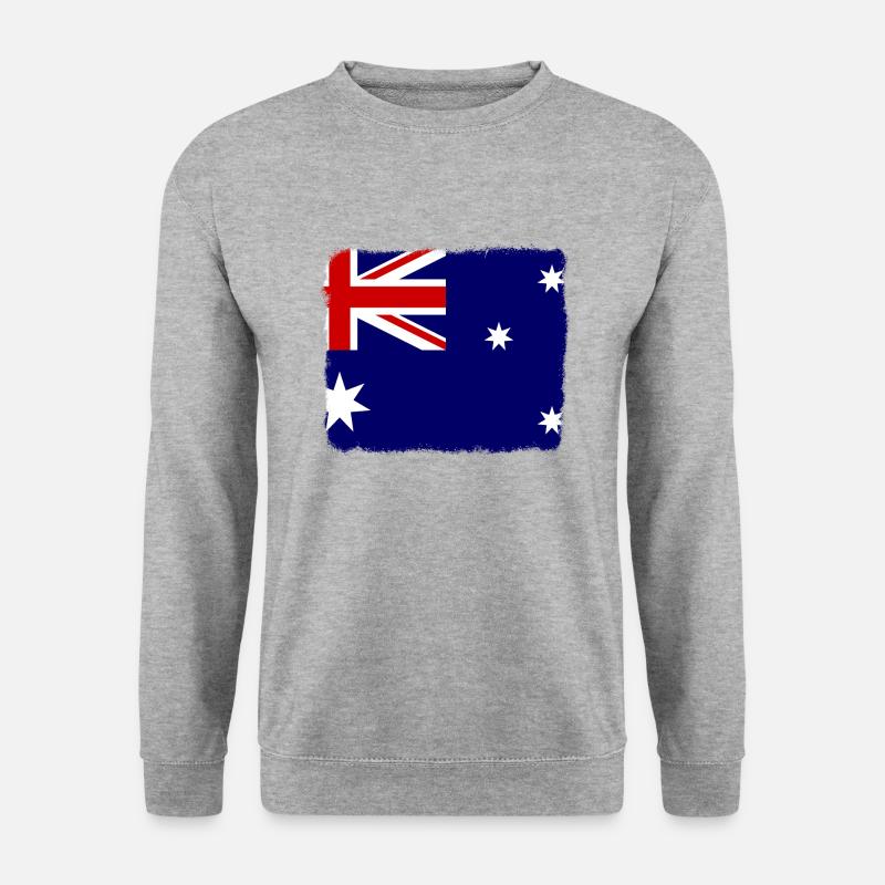 Drapeau australien sous drapeau australien - Sweat-shirt Unisexe - gris chiné
