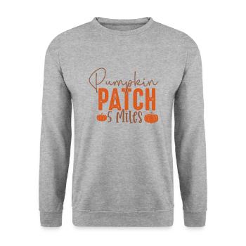 Pumpkin Patch 5 Miles - Unisex Sweatshirt - salt & pepper - Front - Alina (178cm) & Michal (187cm)