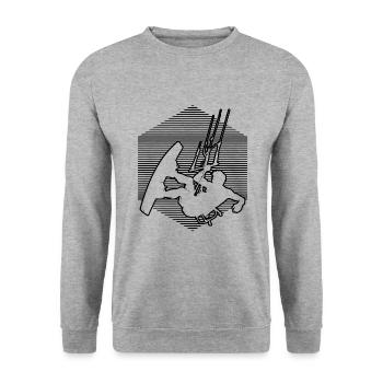 Kite Kitesurf Kitesurfer Kitesurfing Kitesurfen - Unisex Sweatshirt - salt & pepper - Front - Alina (178cm) & Michal (187cm)