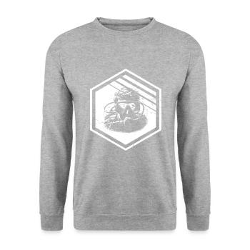 Diver Diving Men's Free Dive Women's Scuba Diving - Unisex Sweatshirt - salt & pepper - Front - Alina (178cm) & Michal (187cm)