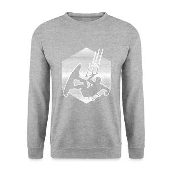 Kitesurfer Kitesurfen Kitesurfing Kitesurf - Sweat-shirt Unisexe - gris chiné - Devant - Alina (178cm) & Michal (187cm)