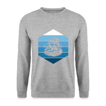 Plongeur Plongeur Scuba Diver Femmes Plongeuse - Sweat-shirt Unisexe - gris chiné - Devant - Alina (178cm) & Michal (187cm)