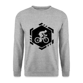 Vélo de route Vélo de route Vélo de route pour hommes Vélo de route - Sweat-shirt Unisexe - gris chiné - Devant - Alina (178cm) & Michal (187cm)