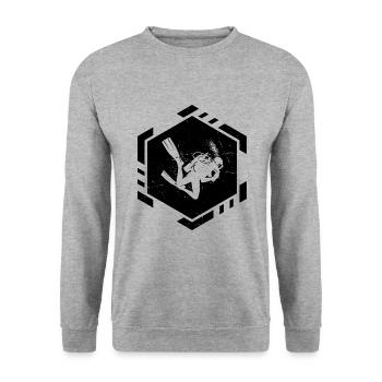 Plongée sous-marine Scuba Taucher Plongée libre Taucher - Sweat-shirt Unisexe - gris chiné - Devant - Alina (178cm) & Michal (187cm)