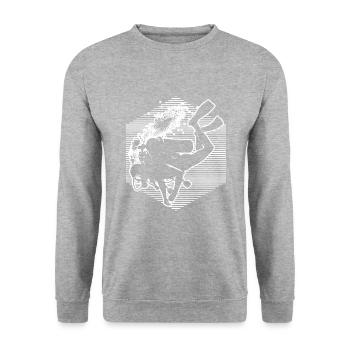 Women's Diving Scuba Diving Men's Diving - Unisex Sweatshirt - salt & pepper - Front - Alina (178cm) & Michal (187cm)