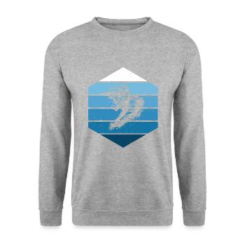 Homme VTT Cyclisme Cyclisme VTT - Sweat-shirt Unisexe - gris chiné - Devant - Alina (178cm) & Michal (187cm)