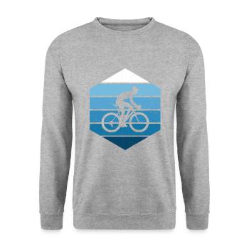 Road Bike Road Bike Road Bike Men Road Bike - Unisex Sweatshirt - salt & pepper - Front - Alina (178cm) & Michal (187cm)