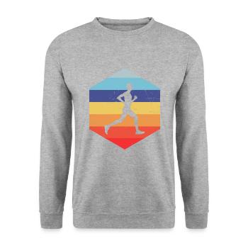 Cross Country Running Jogging Hommes Jogging - Sweat-shirt Unisexe - gris chiné - Devant - Alina (178cm) & Michal (187cm)