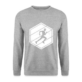 Fitness Course Course Course Course à pied Jogging Femmes - Sweat-shirt Unisexe - gris chiné - Devant - Alina (178cm) & Michal (187cm)